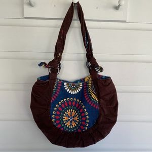 Handcrafted Corduroy Bag with Interior Zippers